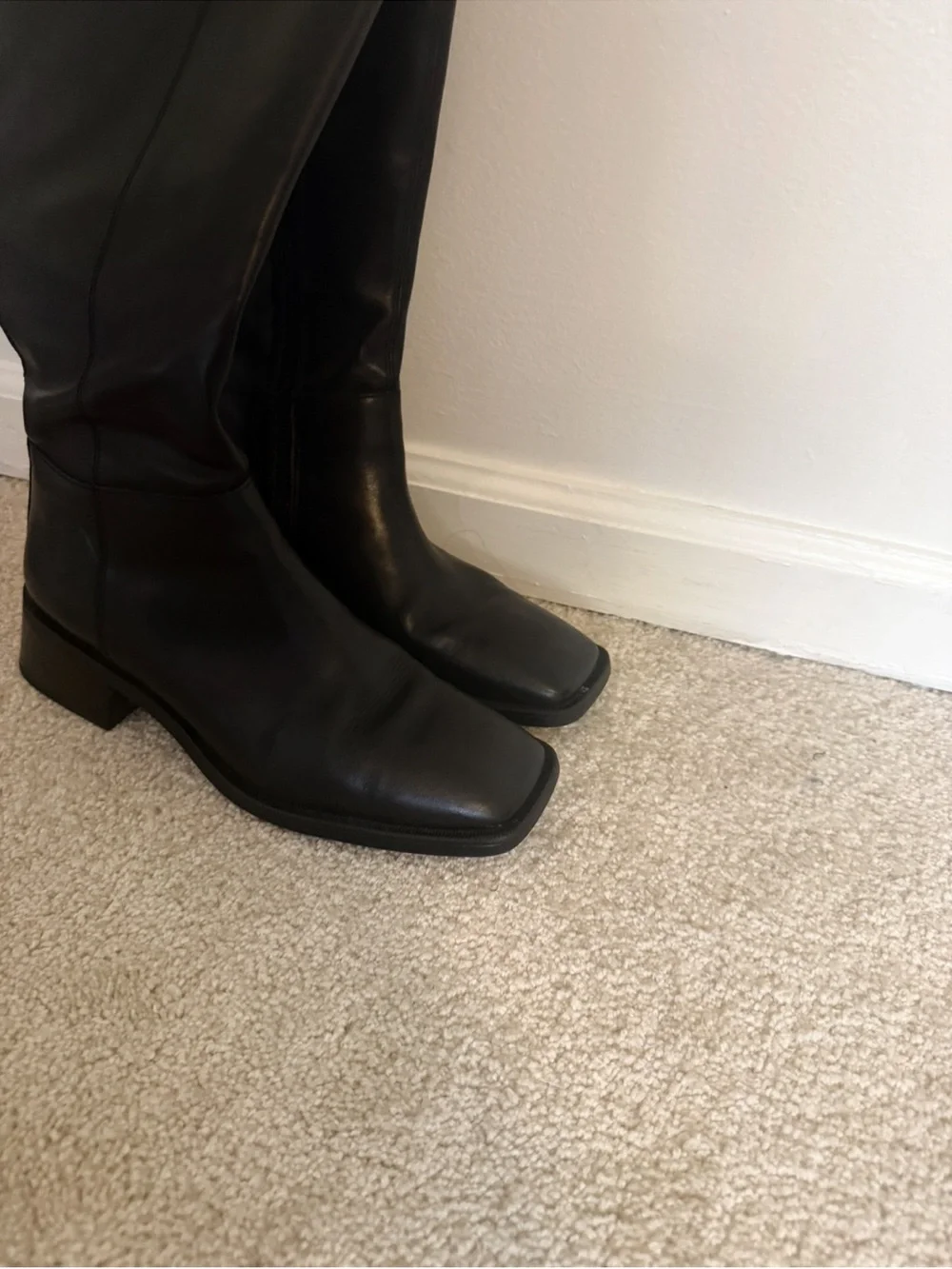 Vagabond Boots Blanca Knee High in Black Leather